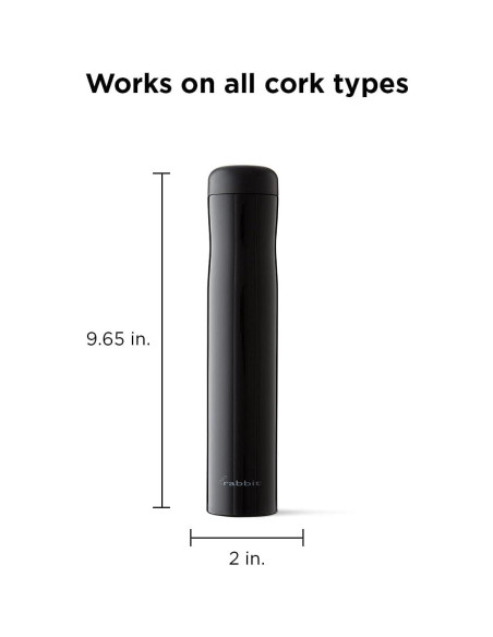 Abridor de Vino Eléctrico Rabbit Automático Negro Brillante Abridor de Vino Eléctrico Rabbit Automático Negro Brillante
