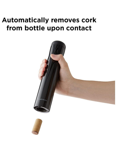 Abridor de Vino Eléctrico Rabbit Automático Negro Brillante Abridor de Vino Eléctrico Rabbit Automático Negro Brillante