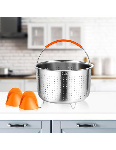 Cocedor al Vapor GREATLINK 6 Qt Acero Inoxidable Saludable