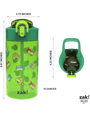 Botella de Agua Zak Designs Tortugas Ninja 2 Piezas 500 ml