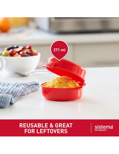 Cocedor de Huevos Microondas Sistema 1117ZS Rojo 271ml