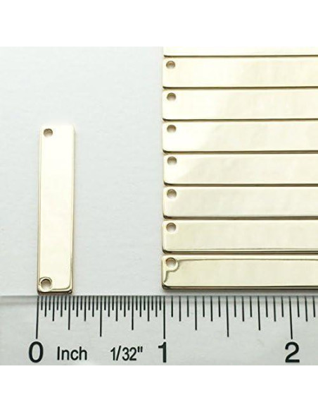 10 Piezas Placa de Nombre Horizontal Metal Oro 16K 34.3x7mm 10 Piezas Placa de Nombre Horizontal Metal Oro 16K 34.3x7mm