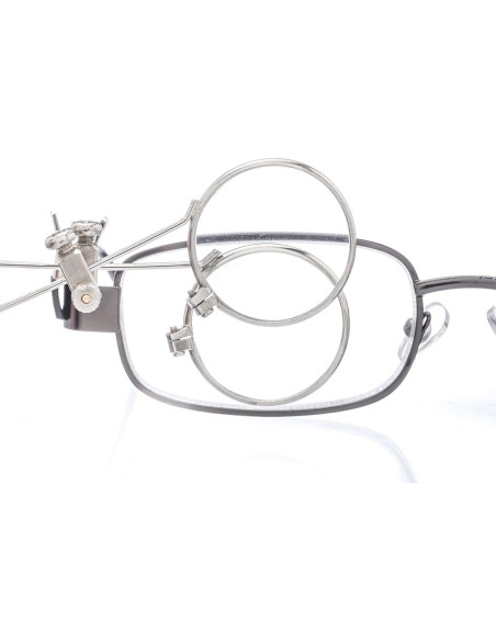 Lupa de Joyero TOSGMLOUS 10X Doble Ocular Clip Plata Lupa de Joyero TOSGMLOUS 10X Doble Ocular Clip Plata