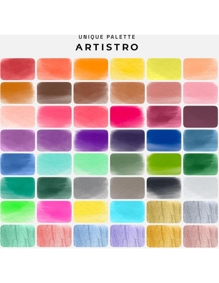 Set de Acuarelas Portátil ARTISTRO 48 Colores Vivos con Caja Set de Acuarelas Portátil ARTISTRO 48 Colores Vivos con Caja