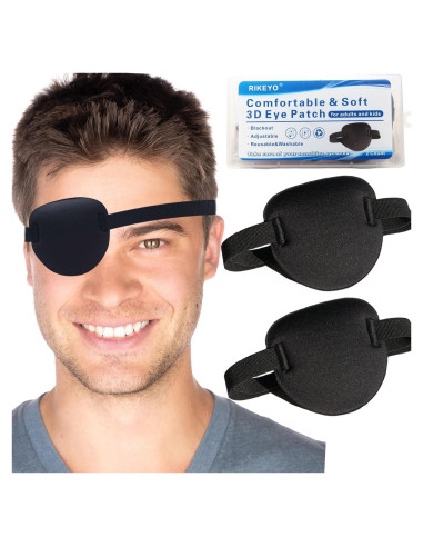 Parche para Ojos RIKEYO 3D Ajustable para Ojo Perezoso