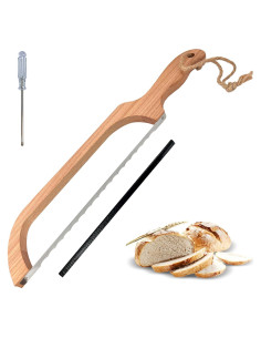 Cortador de Pan ROYOROYI BBK-001 de Madera y Acero Inoxidable