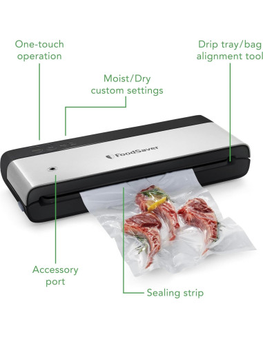 Sellador al Vacío FoodSaver VS0150 Compacto Vertical