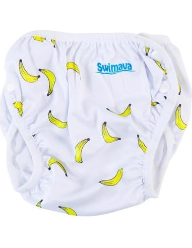 Pañal de Natación Swimava S1 Reutilizable 8-14 kg Plátanos