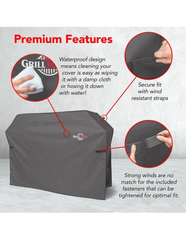Funda para Parrilla GrillTough 132 cm Impermeable UV