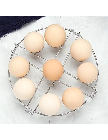 Soporte para Huevos Apilable Maxracy 9 Agujeros Acero Inoxidable Soporte para Huevos Apilable Maxracy 9 Agujeros Acero Inoxidable