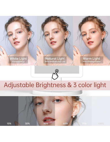 Espejo de Maquillaje Iluminado Funtouch 36.9x22.8cm 10X