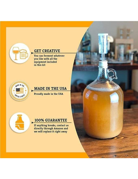 Fermentador de Vidrio Craft A Brew 3.79L con Accesorios Fermentador de Vidrio Craft A Brew 3.79L con Accesorios