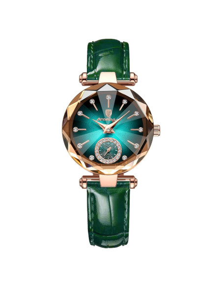 Reloj de lujo Gosasa para mujer con diamantes y correa verde Reloj de lujo Gosasa para mujer con diamantes y correa verde