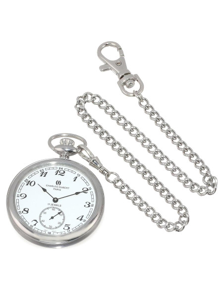 Reloj de Bolsillo Mecánico Charles-Hubert 3756-WA Acero Inoxidable Reloj de Bolsillo Mecánico Charles-Hubert 3756-WA Acero Inoxidable