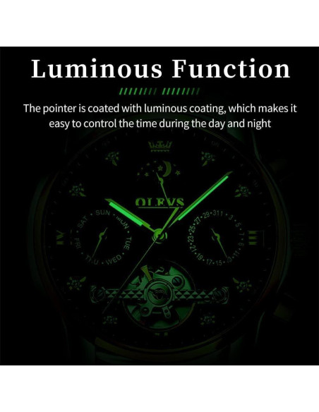 Reloj Automático OLEVS GJ-OS-G6678GJ-QJ Hombre Lujo Diamantes Reloj Automático OLEVS GJ-OS-G6678GJ-QJ Hombre Lujo Diamantes