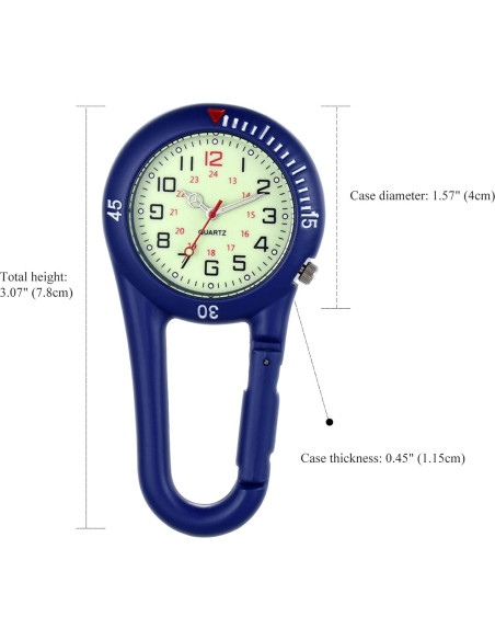 Reloj de Carabiner Ibohevo Brilla en la Oscuridad Impermeable Reloj de Carabiner Ibohevo Brilla en la Oscuridad Impermeable