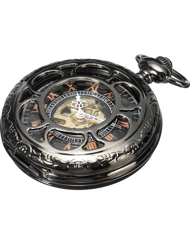 Reloj de bolsillo ShoppeWatch vintage mecánico con cadena
