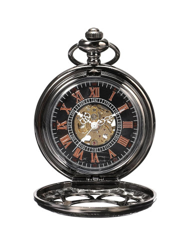 Reloj de bolsillo ShoppeWatch vintage mecánico con cadena