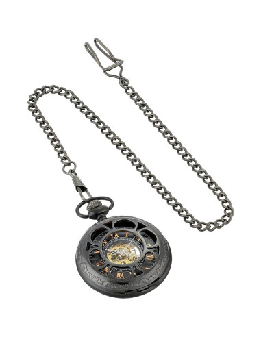 Reloj de bolsillo ShoppeWatch vintage mecánico con cadena
