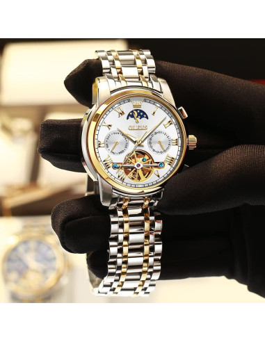 Reloj Automático OLEVS Esqueleto Mecánico 41mm Lujo Hombre