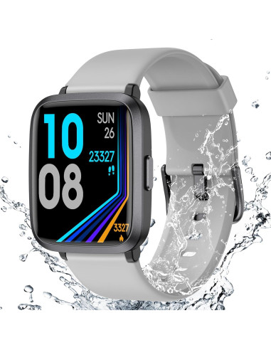 Reloj Fitness LIVIKEY Gris con Monitor de Frecuencia y Sueño