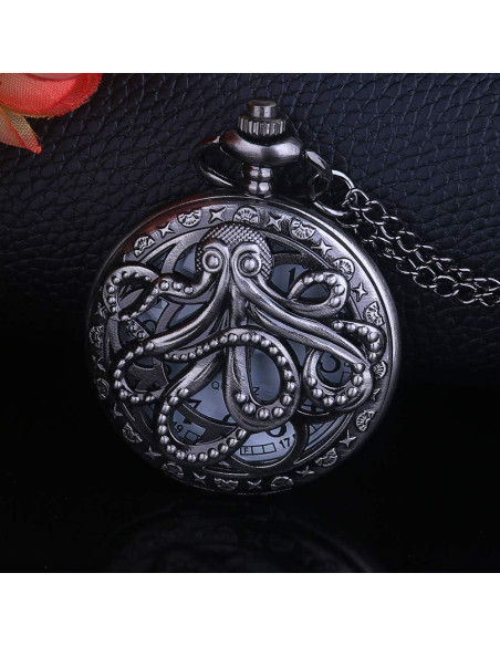Reloj de bolsillo BOSNI CF1173 Steampunk con cadena 4.5 cm Reloj de bolsillo BOSNI CF1173 Steampunk con cadena 4.5 cm