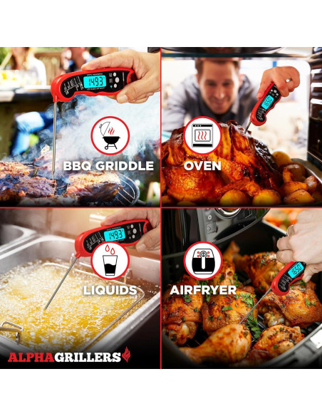 Termómetro Digital para Carne Alpha Grillers Vegena - Lectura Rápida Termómetro Digital para Carne Alpha Grillers Vegena - Lectura Rápida