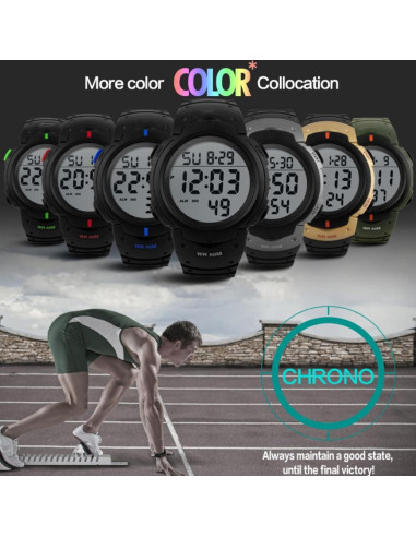Reloj Deportivo Digital CakCity 1068 Impermeable LED