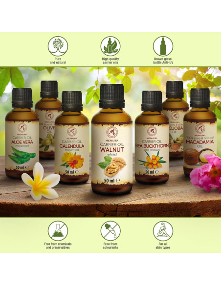 Aceite de Nuez Aromatika 50ml 100% Puro para Piel y Cabello Aceite de Nuez Aromatika 50ml 100% Puro para Piel y Cabello
