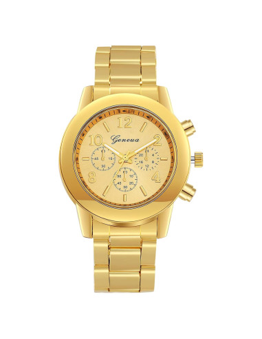 Reloj de Vestir de Lujo JewelryWe Dorado con Cristales
