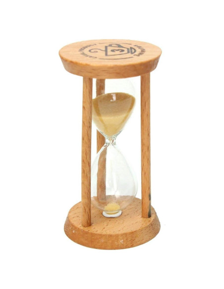 Reloj de Arena GracesDawn 3 Minutos Madera Amarillo Decoración Reloj de Arena GracesDawn 3 Minutos Madera Amarillo Decoración