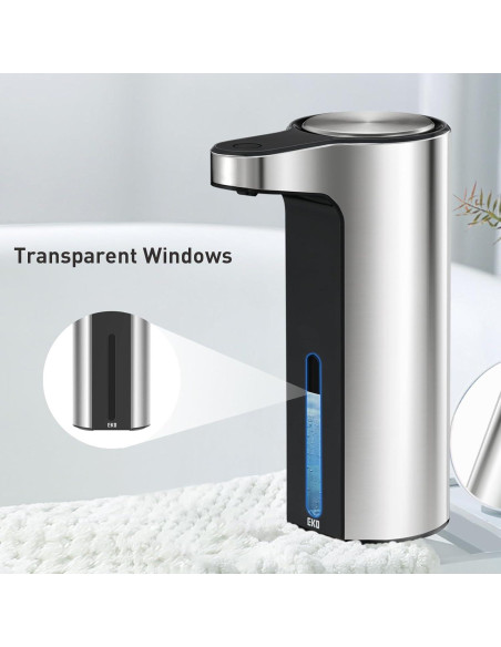 Dispensador Automático de Jabón EKO 266 ml Acero Inoxidable Dispensador Automático de Jabón EKO 266 ml Acero Inoxidable