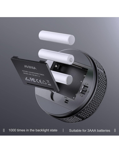 Temporizador de Cocina Digital AVINIA Negro LED 99 Min