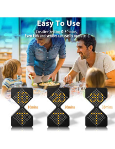 Temporizador Electrónico LED YEARBEIHAO 1-30 Minutos Negro 2