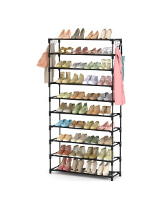 Organizador de Zapatos LANTEFUL 10 Niveles 50 Pares Negro