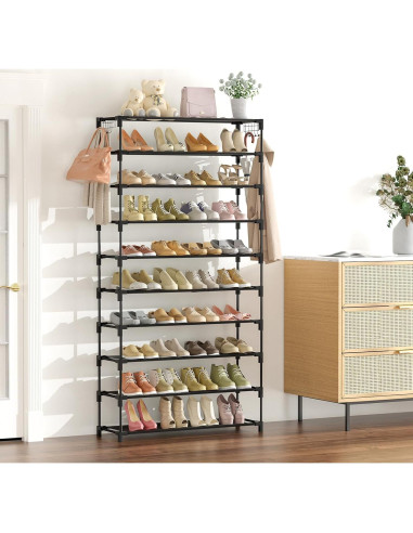 Organizador de Zapatos LANTEFUL 10 Niveles 50 Pares Negro