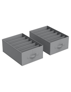 SONGMICS Set 2 Organizadores Ropa Plegables 6 Compartimentos