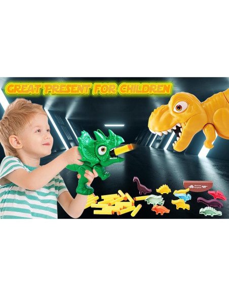 Juego de 2 Pistolas de Dinosaurio Fuzzy Pixie con 20 Dardos Juego de 2 Pistolas de Dinosaurio Fuzzy Pixie con 20 Dardos