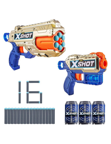 Lanzador de Dardos X-Shot Reflex 6 y Kickback Combo ZURU