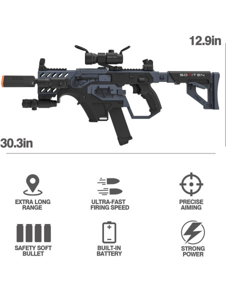 Rifle de Juguete SOFITEN Automático con Chaleco y Dardos Rifle de Juguete SOFITEN Automático con Chaleco y Dardos