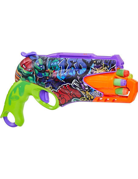 Blaster Nerf Tortugas Ninja Adolescente con 10 Dardos Elite Blaster Nerf Tortugas Ninja Adolescente con 10 Dardos Elite