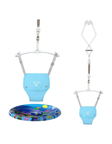 Saltarín para Bebés - Portátil Azul con Alfombra de Agua Saltarín para Bebés - Portátil Azul con Alfombra de Agua