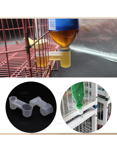 Set de 12 Tazas de Bebida para Aves AUEAR Transparente