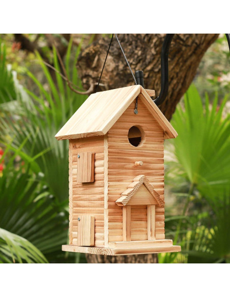 Casa de Aves de Madera STARSWR para Jilgueros y Cardenales Casa de Aves de Madera STARSWR para Jilgueros y Cardenales