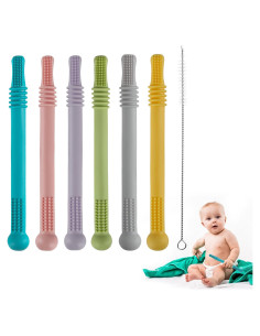 Tubo de Mordedor Hueco Fu Store 6 Paquete Silicona BPA Libre