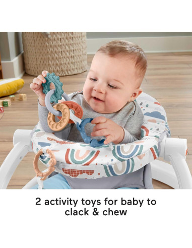Silla de Piso Portátil Fisher-Price Sit-Me-Up Lluvias Arcoíris