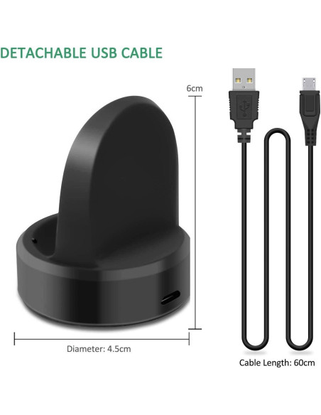 Cargador Inalámbrico Samsung Gear S3 S4 S2 Base Qi Cargador Inalámbrico Samsung Gear S3 S4 S2 Base Qi