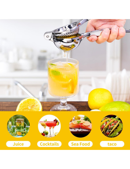 Exprimidor de Limones Rekix, Prensa Manual de Acero Inoxidable Exprimidor de Limones Rekix, Prensa Manual de Acero Inoxidable