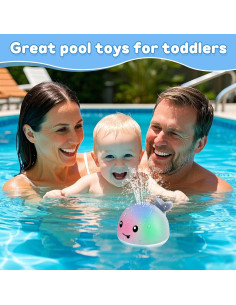 Juguete de Baño Ballena Iluminada ANGGIKO para Bebés 6-12 Meses 2