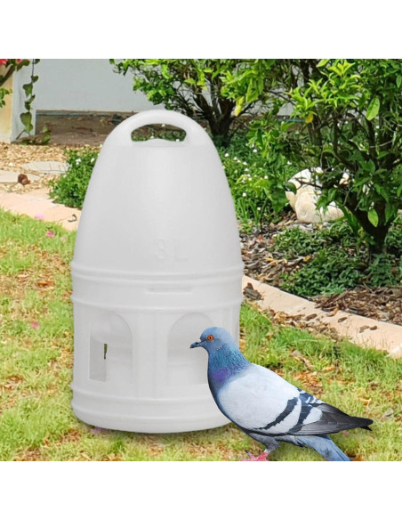 Dispensador de Agua para Aves Gazechimp 3L Blanco Dispensador de Agua para Aves Gazechimp 3L Blanco